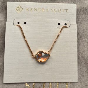 Kendra Scott Tess Necklace in Rose Gold with Dichroic Glass